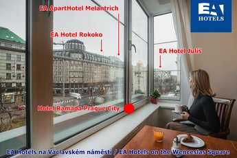 Hotel Ramada Prague City Centre**** - view from the restaurant
